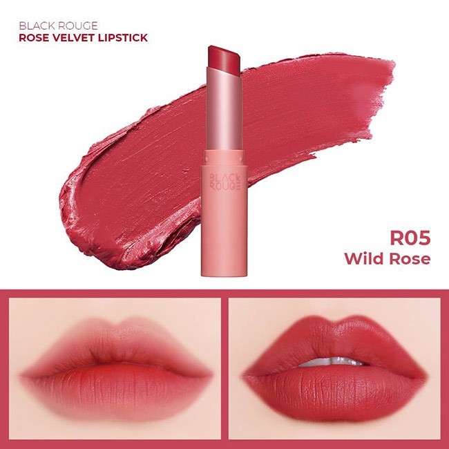 Son Black Rouge Rose Velvet Lipstick 05 Wild Rose